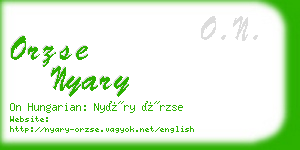 orzse nyary business card